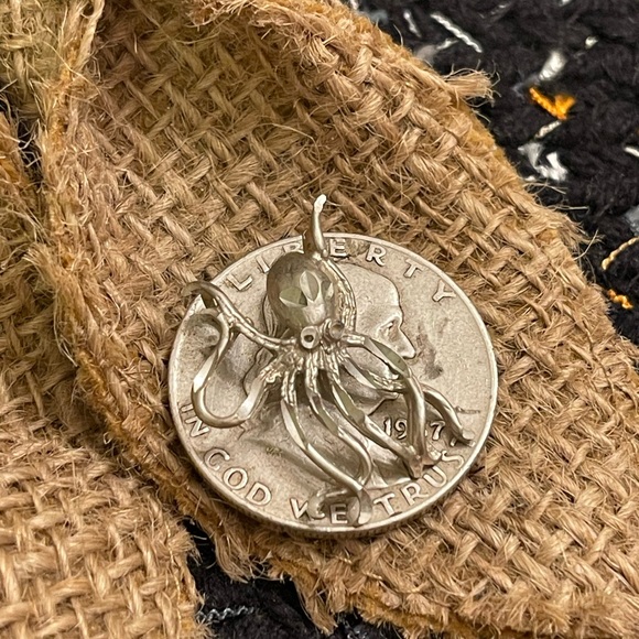 Sterling silver 925 Octopus Charm - Picture 2 of 3